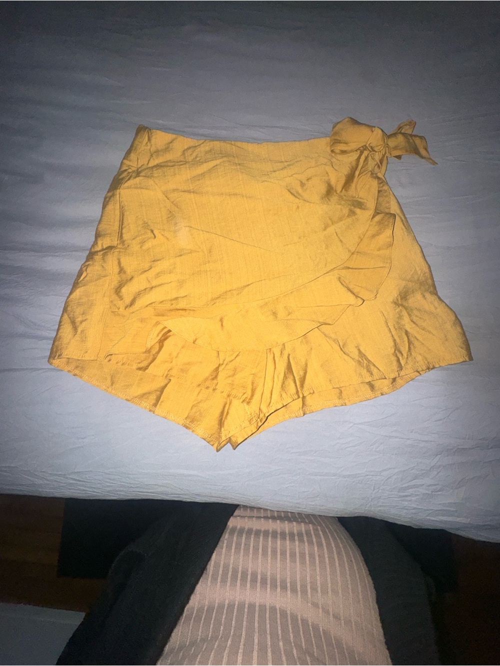 Primark Yellow Wrap Skort with Tie Waist